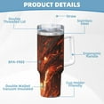 thumbnail image 5 of Vsdgher Magma Fire Black Dragon Pattern 40 oz Tumbler with Handle and Straw Lid | Insulated Cup Reusable Stainless Steel Water Bottle Travel Mug | Gifts for Women Men Him Her, 5 of 8