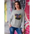 thumbnail image 2 of Live With Pride Colorful Banner Sweatshirt Women -Smartprints Designs, Female 5X-Large, 2 of 4