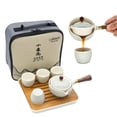thumbnail image 1 of Juego de té LURRIER Porcelain Gongfu Portátil Cyan Grey, 1 of 6