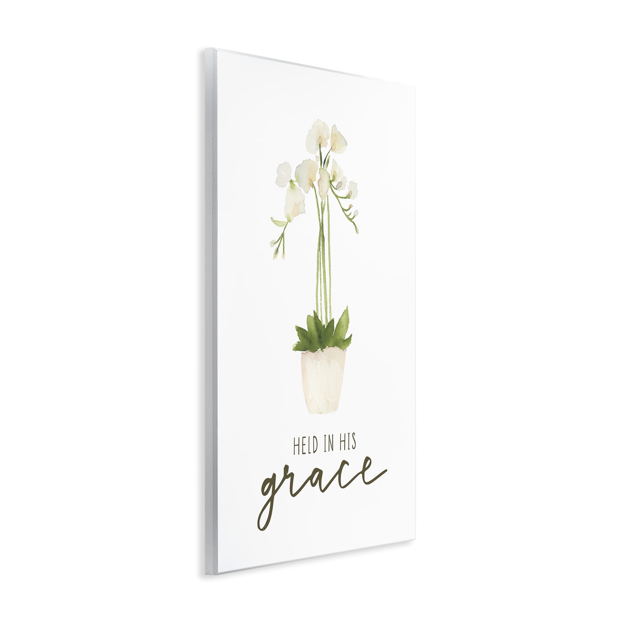 Stupell Industries Held In His Grace Botanical & Floral Painting Unframed Art Print Wall Art, 13 x 19