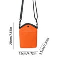 thumbnail image 3 of Unisex Crossbody Bag Adjustable Strap Phone Bag Purses Mini Pouch (Orange), 3 of 10