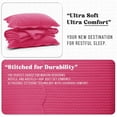 thumbnail image 6 of Ameha Pack of 2 Leaf Embossed Reversible 2 Quilt Set with 4 Pillow Shams Ultra Soft Microfiber Bedding Set California king Pink, 6 of 7