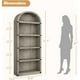 thumbnail image 3 of Librería Arqueada de 5 Estantes con Puertas, Librero Alto de Estilo Campestre para Oficina en Casa, Estante de Exhibición de Madera, 3 of 8