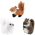 thumbnail image 1 of Simulated Plush Squirrel Fake Squirrel Furry Squirrel Christmas Ornament Squirrel Figurine Cute Squirrel Model for Collection Birthday Gift, Set of 3, 1 of 5