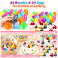 thumbnail image 4 of BESTSKY 2026 New 24 Colorful Bunny Filled Easter Eggs,Assorted Prefilled 24 Easter Eggs with 24 Cute Bunnies Toys Easter Basket Stuffer for Kids Easter Egg Stuffer Filler Party Favors, 4 of 6