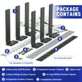 thumbnail image 7 of 6 Pack Heavy Duty Shelf Bracket, 8 inch Floating Shelf Brackets(1/5"-Thick) Black Metal Wall Shelf Support Brackets, Holds 160+lb, 7 of 7