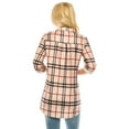 thumbnail image 3 of Haute Edition Women's Pattern and Solid 3/4 Roll Tab Sleeve Tunic Blouse Top, 3 of 4