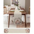 thumbnail image 6 of Thanksgiving Pumpkins Burlap Cotton Table Runner 13x108 Inches Long, Fall Eucalyptus Leaves Retro Country Farmhouse Table Runners, Outdoor Dining Tablecloths Decor for Baby Shower/Party/Wedding, 6 of 6