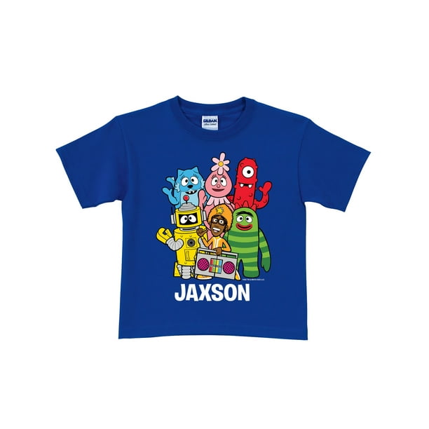 Bestil sandsynligt Milliard Personalized Yo Gabba Gabba Group Toddler Boys' T-Shirt, Blue - Walmart.com