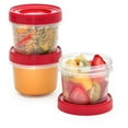 thumbnail image 6 of Rubbermaid TakeAlongs 2.1 cup Twist and Seal Food Storage Container, 3 Pack, Red, A Practical Choice for Dry Goods and Small Ingredients, 6 of 7