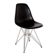 thumbnail image 2 of Madloi Chaise avec Pattes en Métal Chromé, Noire, 2 of 5