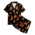 thumbnail image 5 of OJSFQUFP Girls Shorts Set Toddler Short Sleeve Print Shirts Tops Pants Outfits Button, 5 of 6