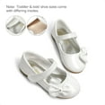 thumbnail image 6 of BURUDANI Toddler Girls Kids Bow-knot Mary Jane shoes Dress Flat Shoes ANGEL-5 WHITE/PAT Size 8, 6 of 7