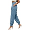 thumbnail image 7 of XuJwPNcy Women's Pants Comfort High Waisted Dressy Harem Pants Work Office Pleated Trousers with Pockets Fashion Outfits, 7 of 7