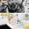 TOOLF Expandable Dish Rack, Dish Drying Rack for Kitchen with Dish