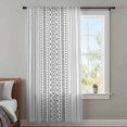 thumbnail image 4 of Black White Striped Sheer Curtains 72 Inches Long, Modern Farmhouse Geometric Light Filering Curtains, Breathable Simi Curtain Privacy Drapes for Living Room Bedroom Lightweight Window Treatment, 4 of 9