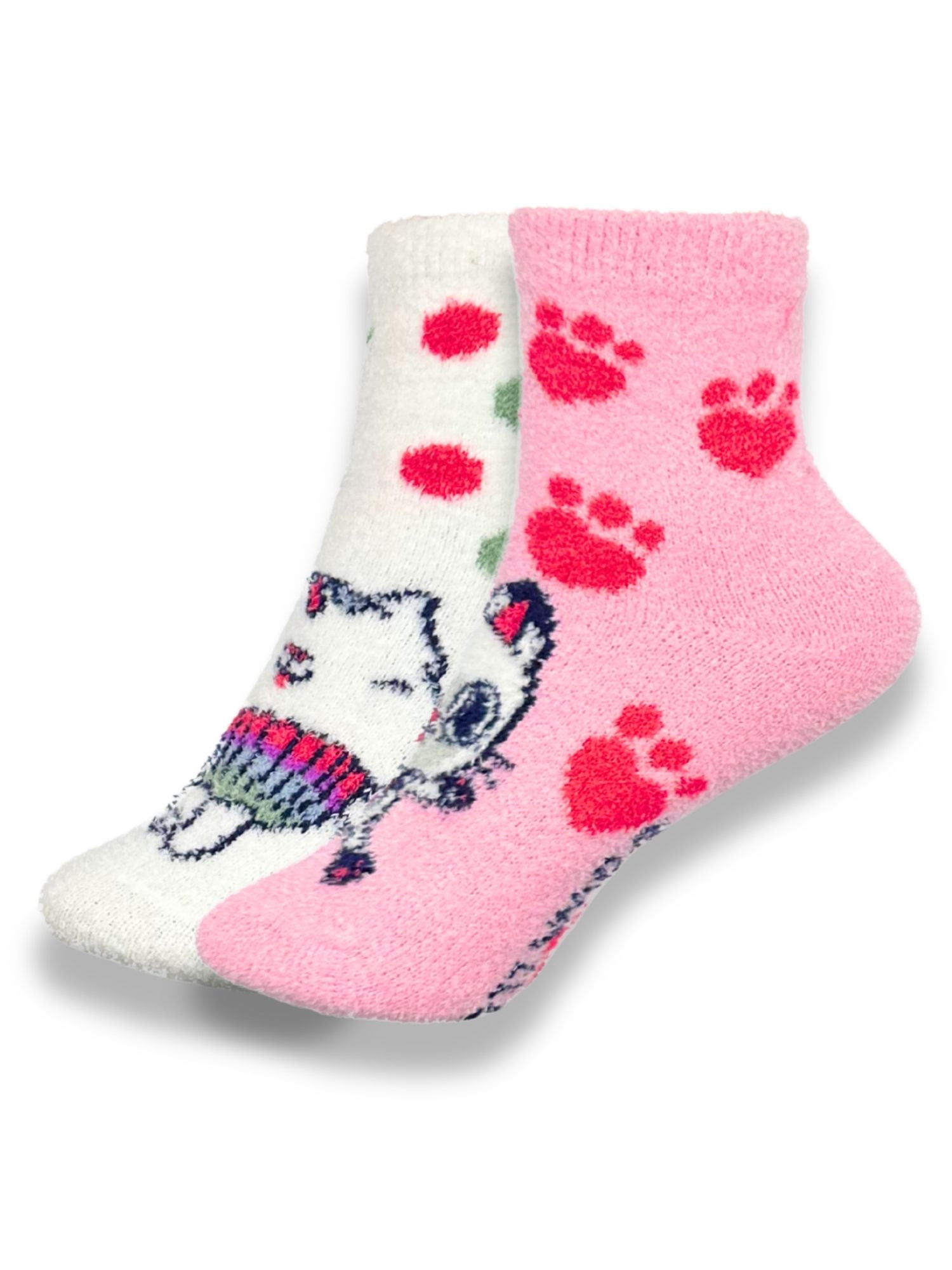 Gabby's Dollhouse Girls Cozy Socks, 2-Pack, Sizes S/M-M/L