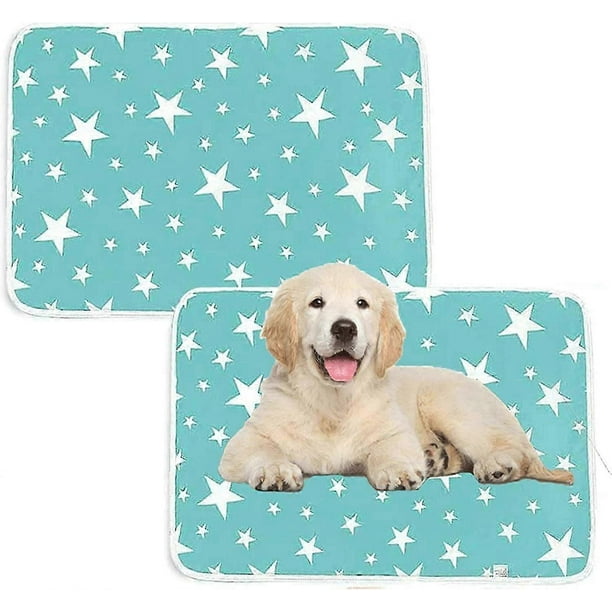 2Pcs Reusable Puppy Pads Puppy Training Pads, Washable Dog Pet Training Pee Pads,(50X70Cm)