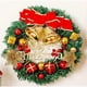 thumbnail image 1 of Decoración navideña artificial con luces y adornos, perfecta para cajas de regalo y puertas. Corona festiva para puerta de 35 cm., 1 of 7