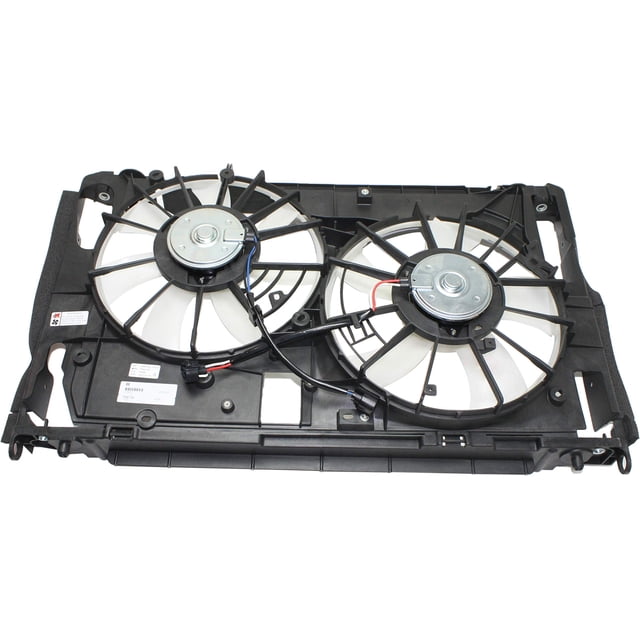 Evan-Fischer Radiator Fan Shroud Assembly Compatible with Toyota RAV-4 09-12 3.5L Dual USA Built