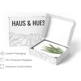 thumbnail image 4 of Haus and Hues Plant Wall Art - Set of 4 Plant Pictures Wall Art and Green Wall Art Collection, Botanical Prints, Sage Green Leaves Paintings For Wall, Minimalist Wall Art (8x10, Framed Walnut), 4 of 6