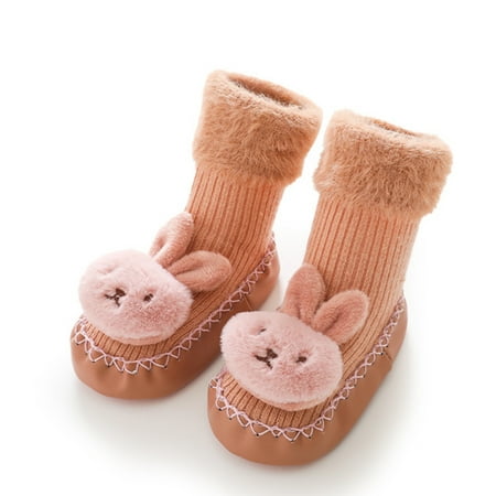 

TOWED22 Winter Boots For Toddler Girls Baby Boy Girl Boots Shoes Winter Snow Bowknot Anti-Slip Soft Sole Warm Toddler Prewalker Booties Pink