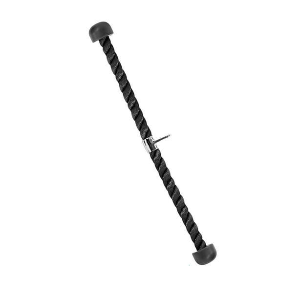 Accesorio de ejercicio de bíceps y tríceps de cuerda extraíble para máquinas de Cable, entrenamiento de polea de gimnasio , Negro 700mmx28mm Soledad Cuerda de tríceps