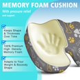 thumbnail image 5 of Premium Dog Pattern Memory Foam Seat Cushion Ergonomic Chair Pad for Office Chair, Car, Airplane & Bleachers Sciatica, Tailbone Hip & Back Pain Relief - Chair Cushion for Long Office Workers., 5 of 5