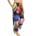 thumbnail image 2 of Sigee Easter Eggs1 Print Women's Soft Pajama Pants - Breathable and Comfortable Lounge Sleep Bottoms with Elastic Waistband and Pockets-Medium, 2 of 9
