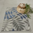 thumbnail image 3 of Nourison Aloha Indoor/Outdoor Grey/Blue 2'8" x 4' Area Rug, (3x4), 3 of 9