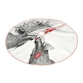 thumbnail image 2 of Balery Moose Kissing Under Mistletoe Printed Christmas Tree Skirt , Merry Christmas Party Christmas Tree Decoration,Adjustable Tree Skirt-48", 2 of 8