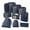 Navy Blue, variant on 9-Piece Travel Packing Cubes Organizer Set with Shoe Bag and Toiletry Bag, Black