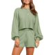 thumbnail image 1 of Conjunto de 2 piezas de traje de punto para mujer, manga farol, top corto, suéter, suéter Zhivalor YZY654-3, 1 of 3