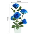 thumbnail image 7 of Cheer.US Artificial Flowers in Pot Decor Silk Rose Flower Arrangements Fake Faux Flowers Bouquets In Pot Table Centerpieces Holiday Dinning coffee Room Table Kitchen Decoration, 7 of 7