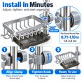 Counter Drill Rack Hanging Faucet Drain Rack with Drip Tray Stainless Steel, No-Drill ...