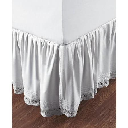 Crochet Tailored Split Corner Bedskirt - One Allium Way Marchant Crochet Cotton Bed Skirt