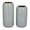 Gray Solid Round S/2 13", 11"H, variant on DecMode 13", 11"H Cream Metal Vase, Set of 2