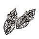 thumbnail image 3 of Pendientes grandes de acrílico punk rock grandes pendientes huecos Negro Salvador Pendientes pendientes, 3 of 6