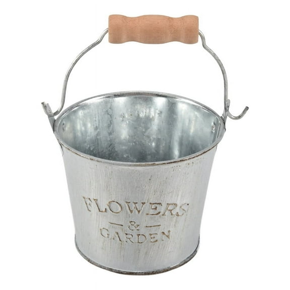 Country retro old metal flower bucket flower home desktop decoration metal craft irk6435