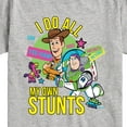 thumbnail image 3 of Toy Story 4 - I Do My Own Stunts Woody And Buzz - Toddler & Youth Short Sleeve Graphic T-Shirt, 3 of 5