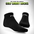 thumbnail image 3 of HEVIRGO 1 Pair PGM Solid Color Ribbed Cuffs Running Socks High Stretchy Breathable Moisture Wicking Men Short Socks for Workout, 3 of 10