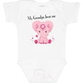 thumbnail image 3 of Inktastic Aditi My Grandpa Loves Me Pink Elephant Beautiful Girls Baby Bodysuit, 3 of 5