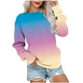 thumbnail image 2 of Meichang Sweat-Shirt pour Femmes Col Rond Manches Longues Pull Décontracté Tendance Sans Capuche Coupe Ample Automne, 2 of 5