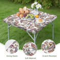 thumbnail image 4 of Snug Fit Boho Style Tablecloth, 34x34 Inch Square Floral Cover with Elastic Hem for Kitchen Patio and Dining Table, 4 of 6