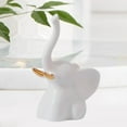 thumbnail image 4 of Mini estatua de elefante, accesorios de fotografía, artesanías artísticas, adorno de mesa creativo para Blanco, 4 of 8