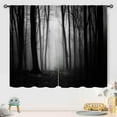 thumbnail image 4 of Forest Curtains,Gothic Dark Black Nature Tree Woodland Scenery Printed Window Treatments Drapes for Living Room Bedroom Bathroom Window Drapes 2 Panel,52X84 Inch, 4 of 5