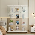 thumbnail image 6 of Glass Display Cabinet with 4 Shelves Extra Large, Curio Cabinets for Living Room, Bedroom, Office, Black Floor Standing Glass Bookshelf, Quick Installation, 6 of 13