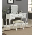 thumbnail image 2 of Bobkona Cailyn Flip Up Mirror vanity Set with Stool in White, 2 of 2