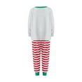 thumbnail image 4 of Gureui Matching Family Christmas Pajamas,Long Sleeve Crew Neck Beard Man with Christmas Hat Print T-shirt Tops + Striped Pants/Jumpsuit Sleepwear, 4 of 9