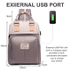 thumbnail image 2 of Mochila para computadora portátil - Bolsa para computadora de viaje de negocios - con puerto USB - Adecuada para computadoras de 13/14 ", 2 of 5